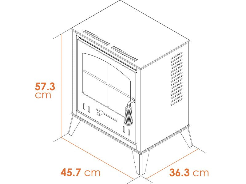 OKO S2 Bio Ethanol Stove in Charcoal Grey