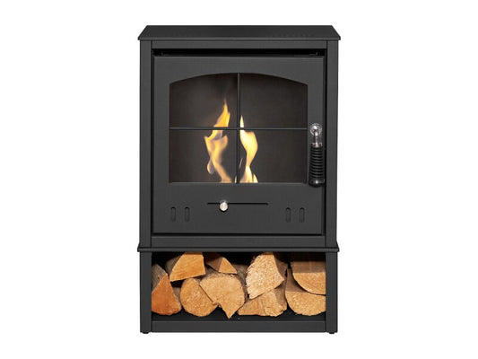 OKO S2 Bio Ethanol Stove with Log Storage