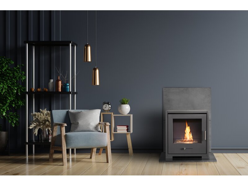 OKO S3 Bio Ethanol Stove in Charcoal Grey