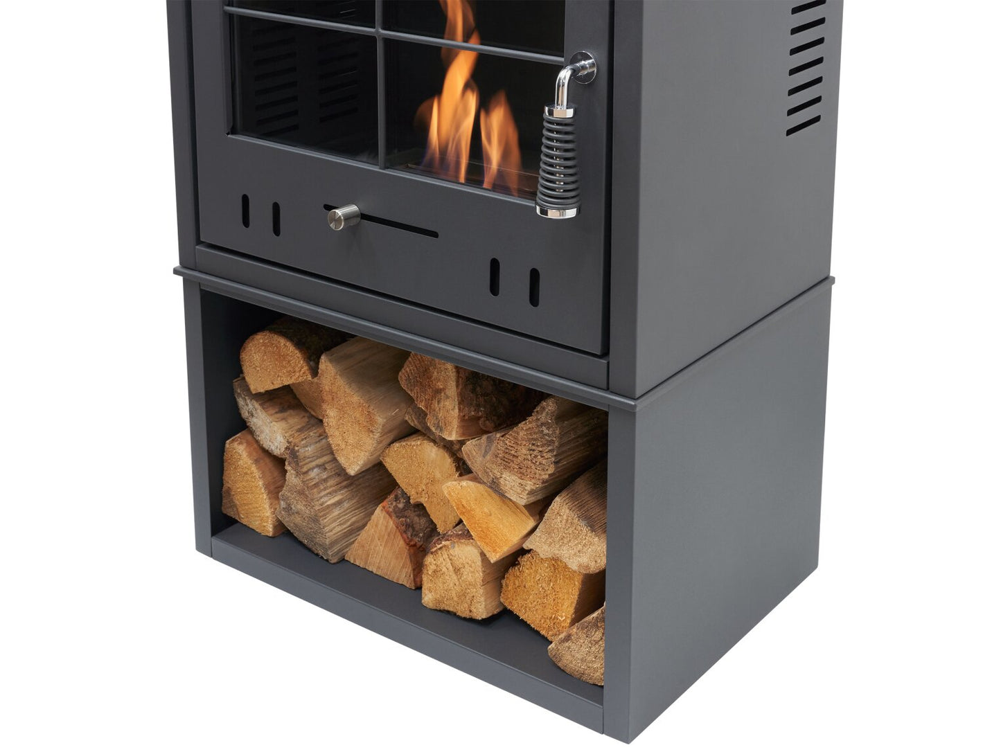 Oko S4 Bio Ethanol Stove with Log Storage