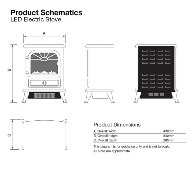 Focal Point ES 2000 Traditional 1.8kW Matt Cream Electric Stove