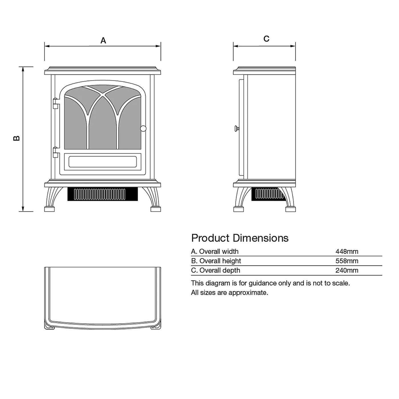 Focal Point Electric Stove Cardivik Grey
