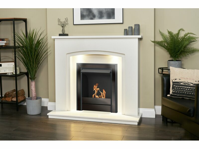 Acantha Argo Bio Ethanol Fire in Black Nickel
