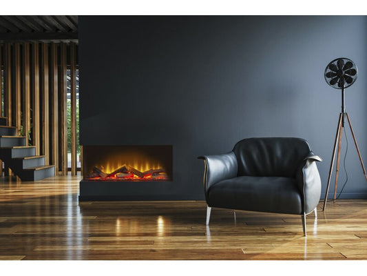 Acantha Aspire 75 Corner View Media Wall Electric Fire