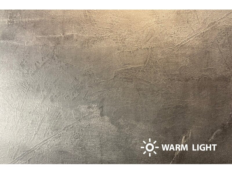Acantha Nexus Media Wall Slate Venetian Plaster Effect in Warm Light