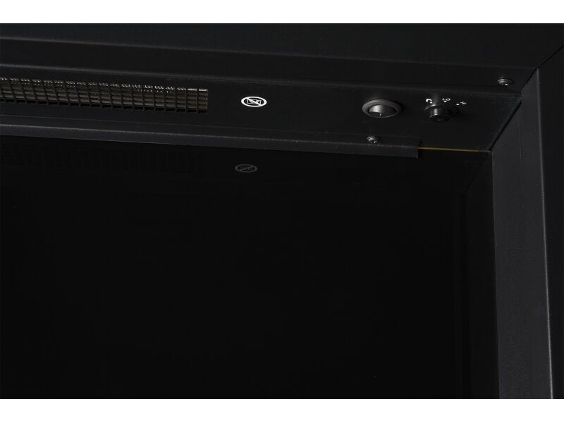 Acantha Ontario Electric Inset Wall Fire with Remote Control in Black 4 Sided Frame