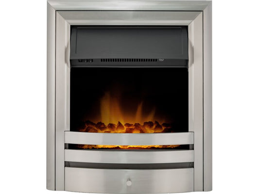Acantha Vela Electric Fire in Brushed Steel