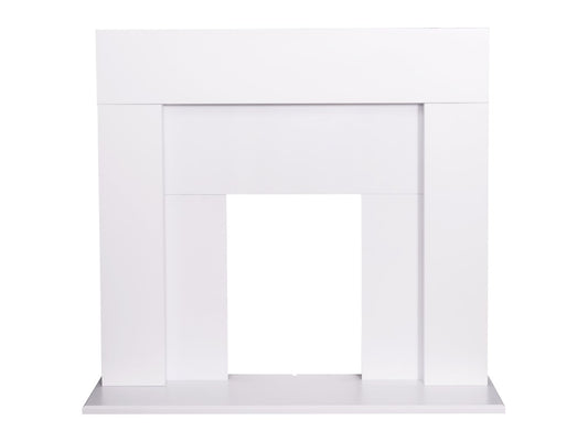 Adam Miami Fireplace Suite in Pure White, 48 Inch