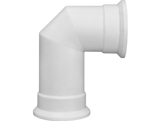 Adam Angled Stove Pipe in White