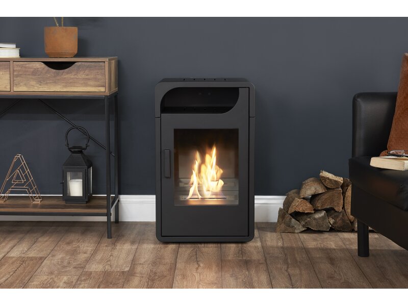 Adam Bellini Bio Ethanol Stove in Black