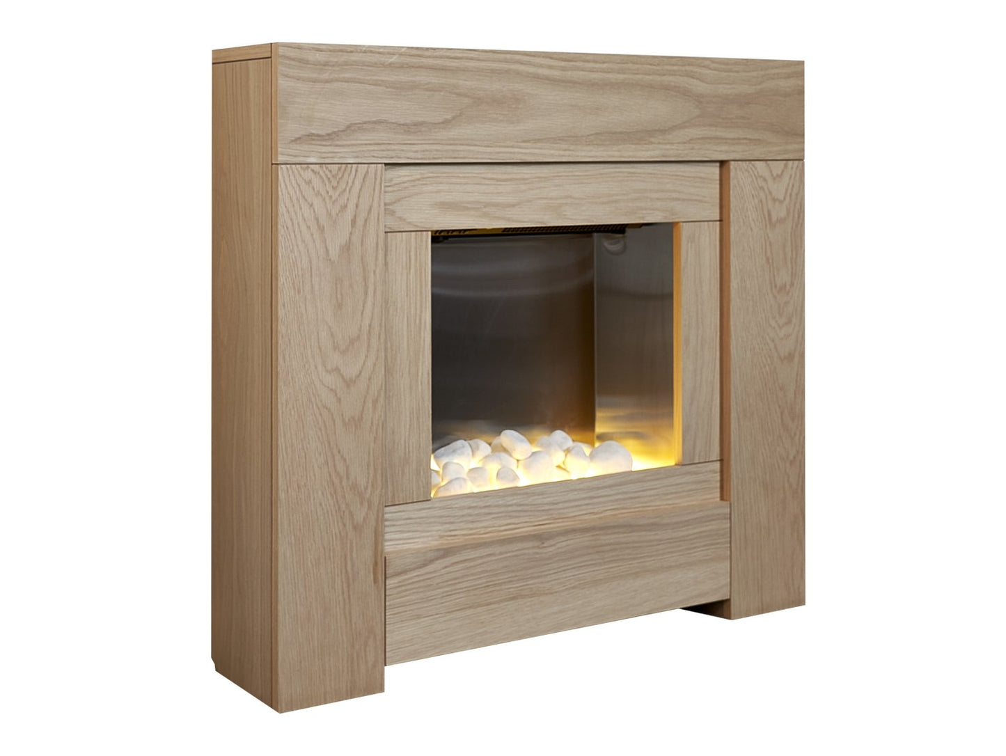 Adam Brooklyn Oak Electric Fireplace Suite 30"