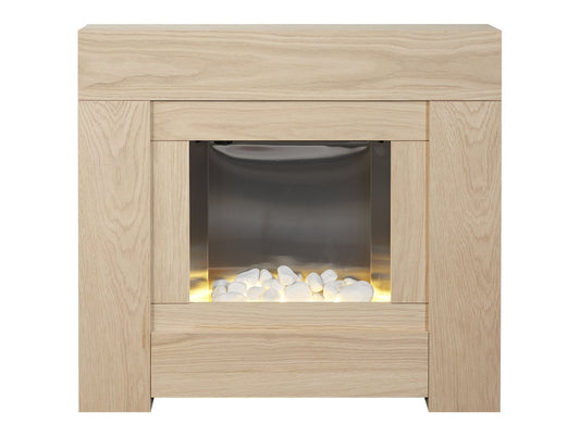 Adam Brooklyn Electric Fireplace Suite in Oak, 30 Inch
