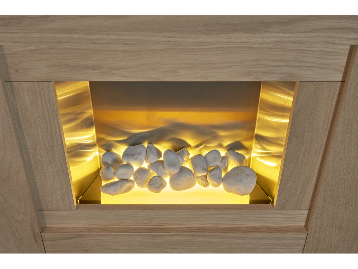 Adam Brooklyn Oak Electric Fireplace Suite 30"