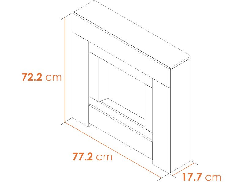 Adam Brooklyn Pure White Electric Fireplace Suite 30"
