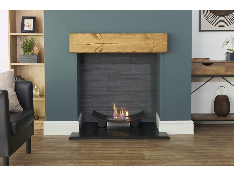 Adam Calda Freestanding Bio Ethanol Fire in Black