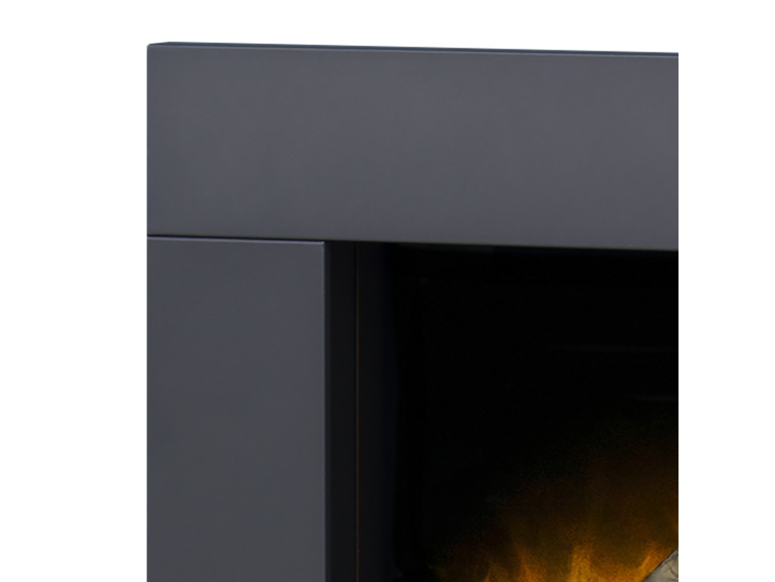 Adam Carina Electric Wall Mounted Fire + Pebbles & Remote Control Black, 32"