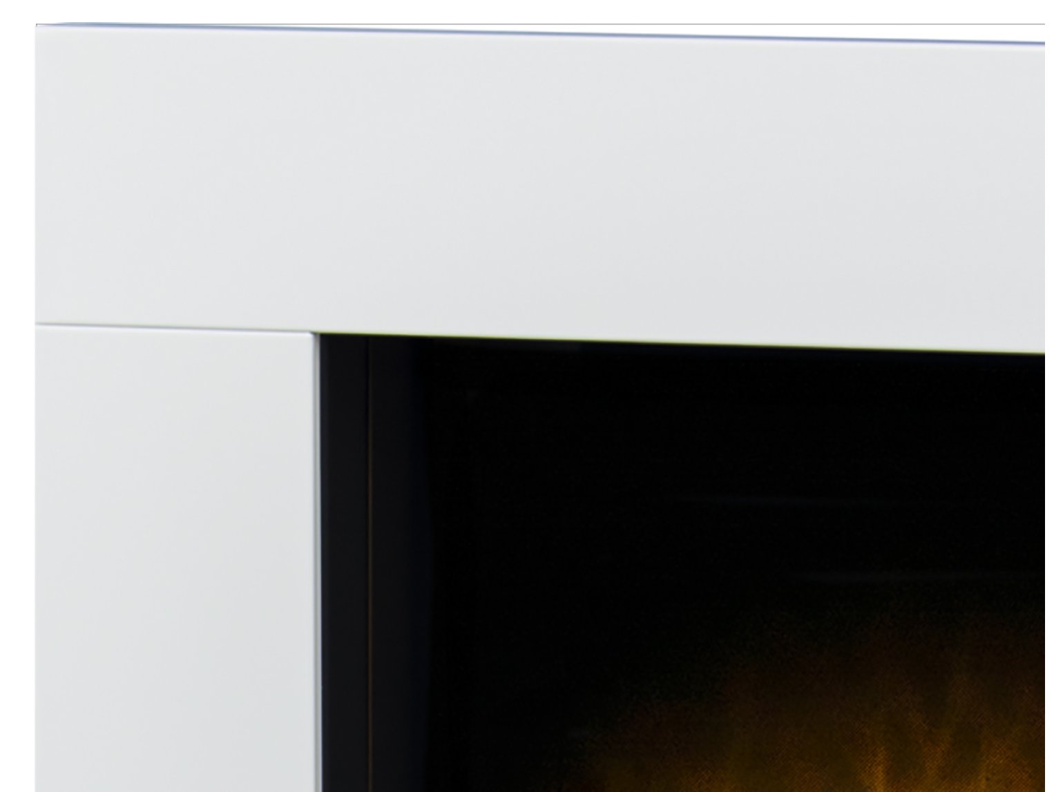 Adam Carina Electric Wall Mounted Fire + Logs & Remote Control Pure White, 32"