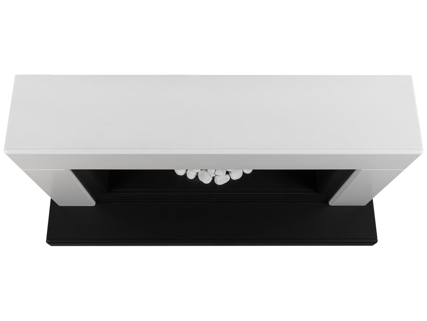 Adam Carrera Pure White & Charcoal Grey Fireplace , 48"