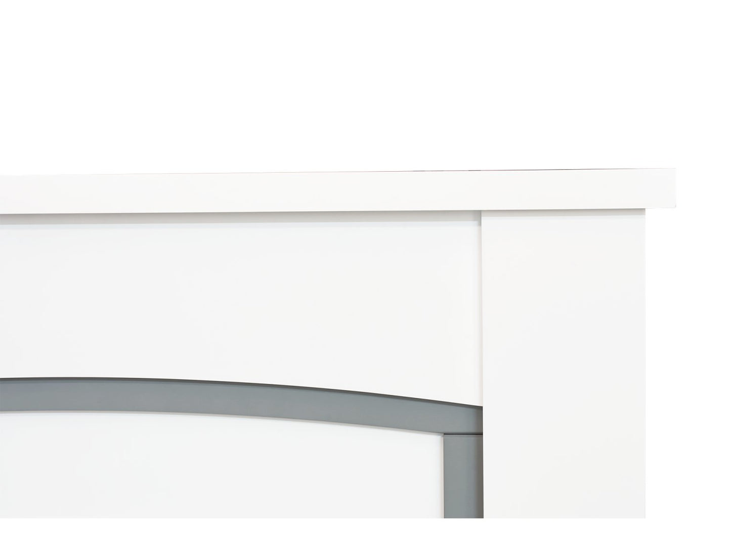 Adam Chilton Fireplace Pure White and Grey, 39"