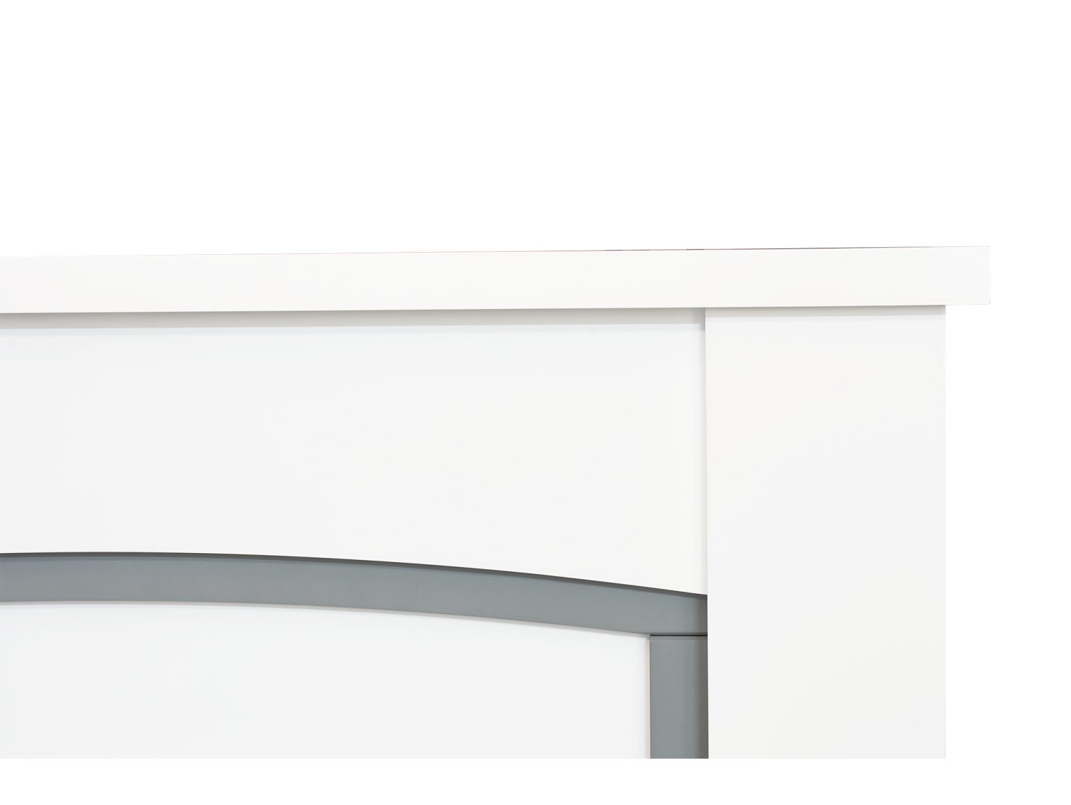 Adam Chilton Fireplace Pure White and Grey, 39"