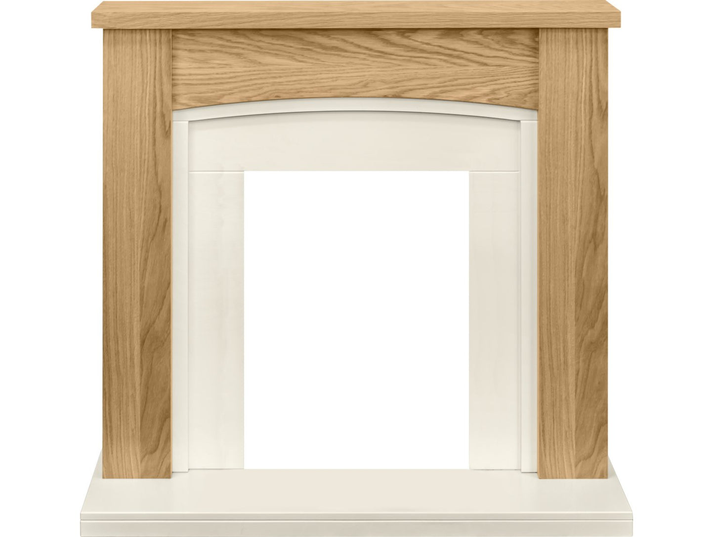 Adam Chilton Fireplace in Oak and Cream, 39 Inch