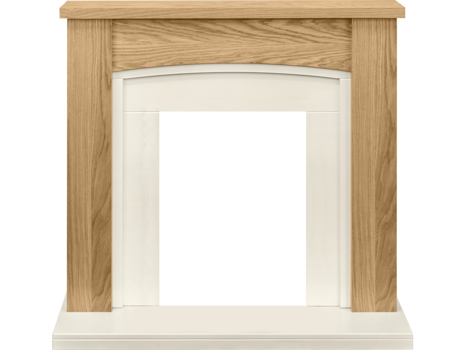 Adam Chilton Fireplace in Oak and Cream, 39 Inch