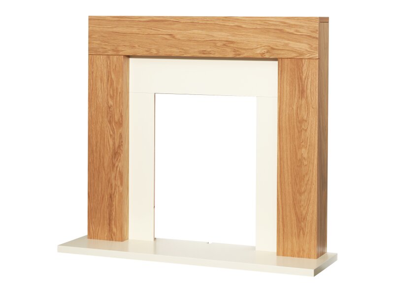 Adam Dakota/ Ferndown Fireplace Oak & Cream, 39"