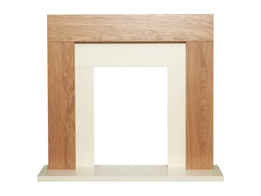 Adam Dakota/ Ferndown Fireplace Oak & Cream, 39"
