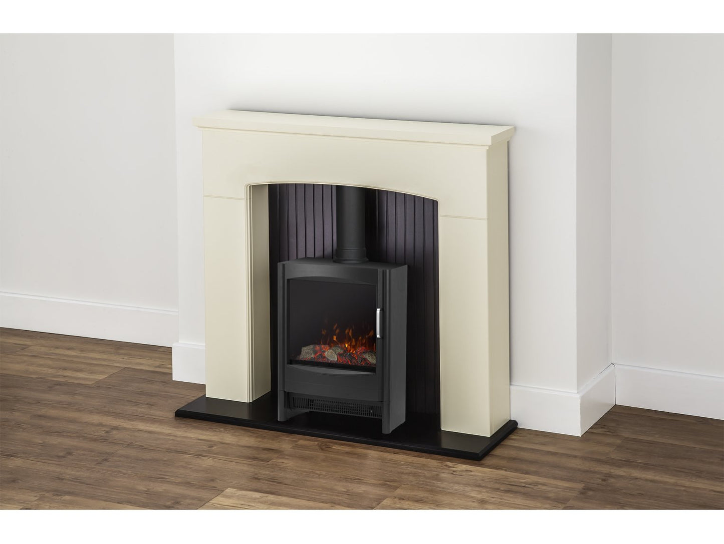 Adam Derwent Stove Suite Cream + Keston Electric Stove Black, 48"