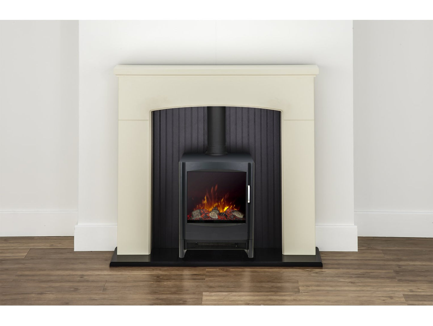 Adam Derwent Stove Suite Cream + Keston Electric Stove Black, 48"