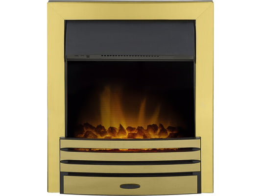 Adam Eclipse Electric Fire Brass with Remote Control