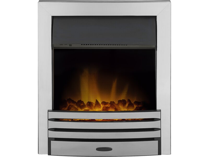 Adam Eclipse Electric Fire Chrome with Remote Control