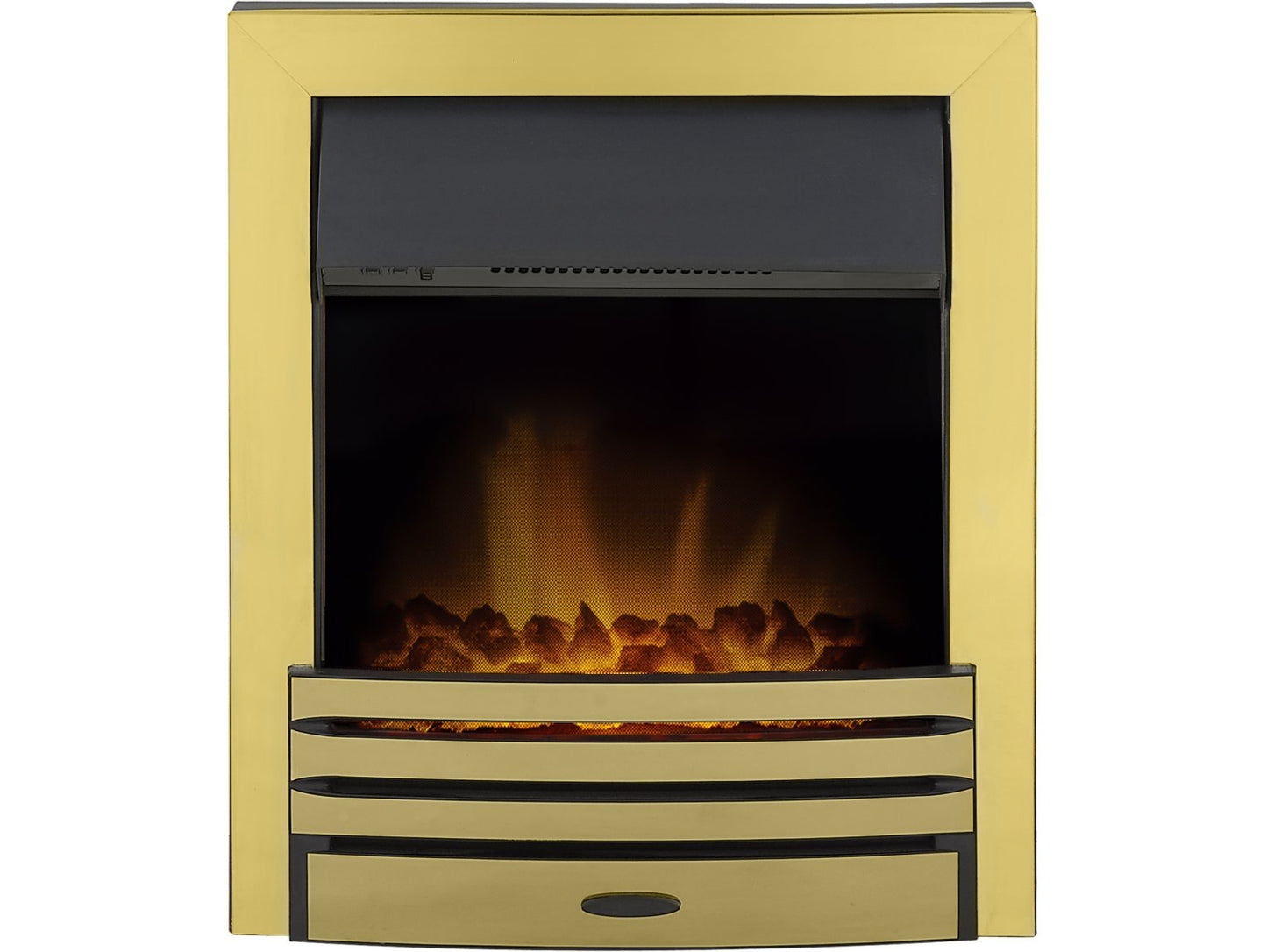 Adam Eclipse Electric Fire in Brass