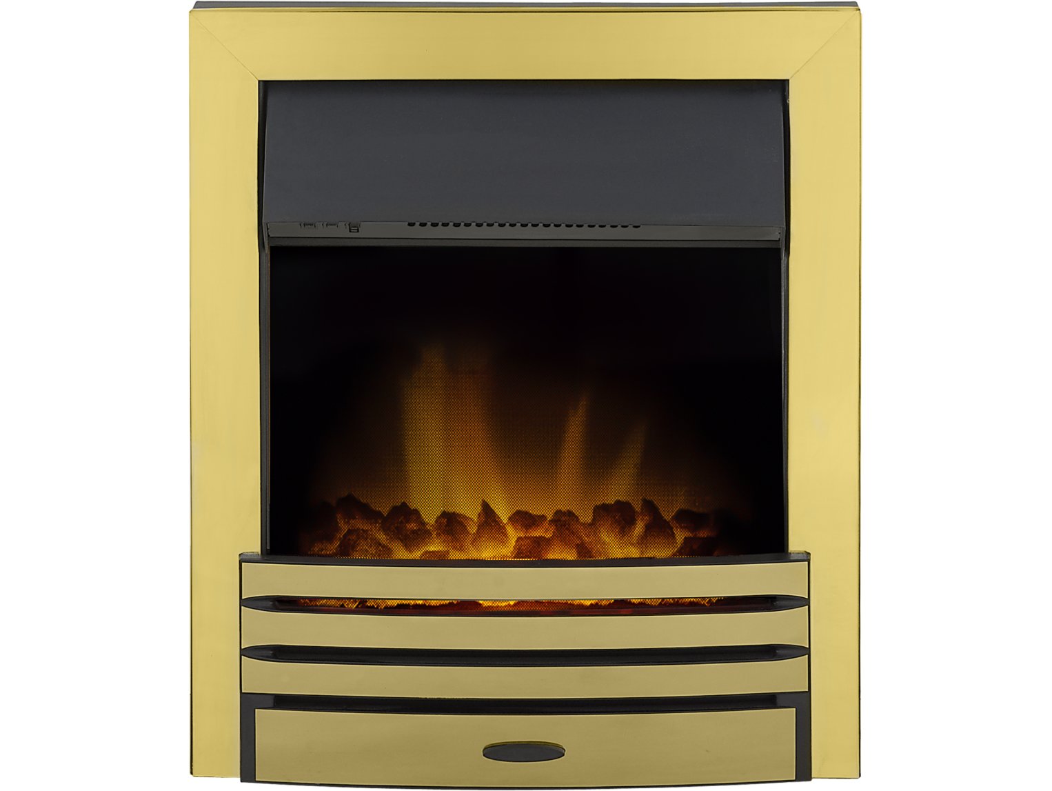 Adam Eclipse Electric Fire in Brass