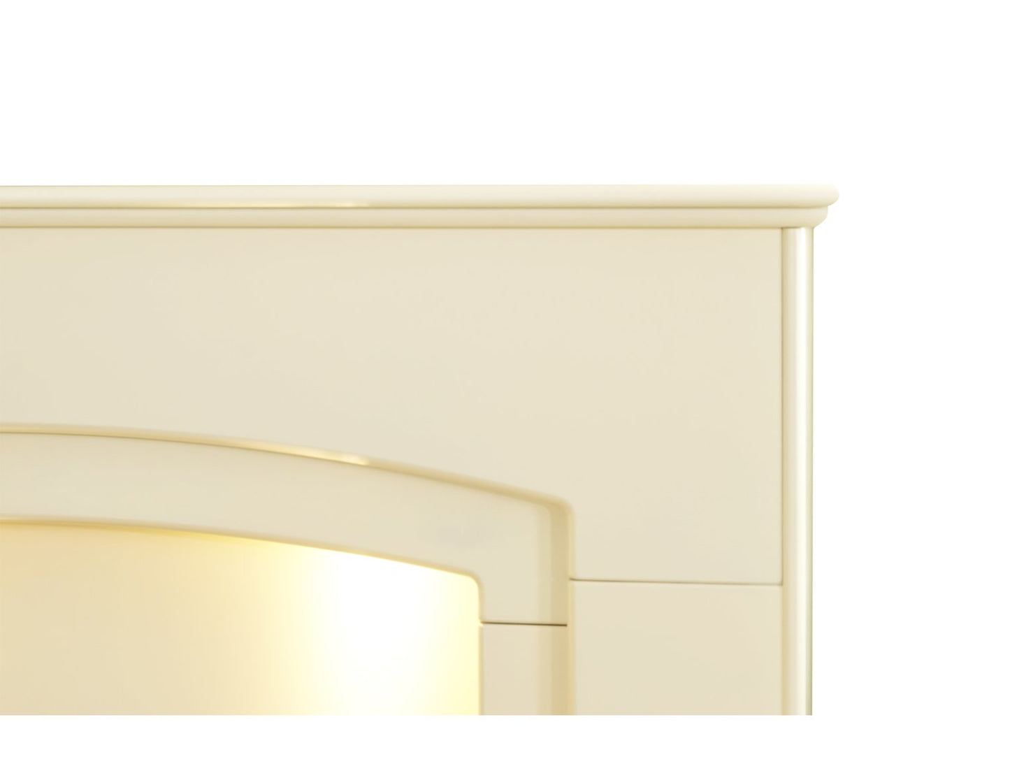 Adam Falmouth Cream Fireplace + Downlights, 49"