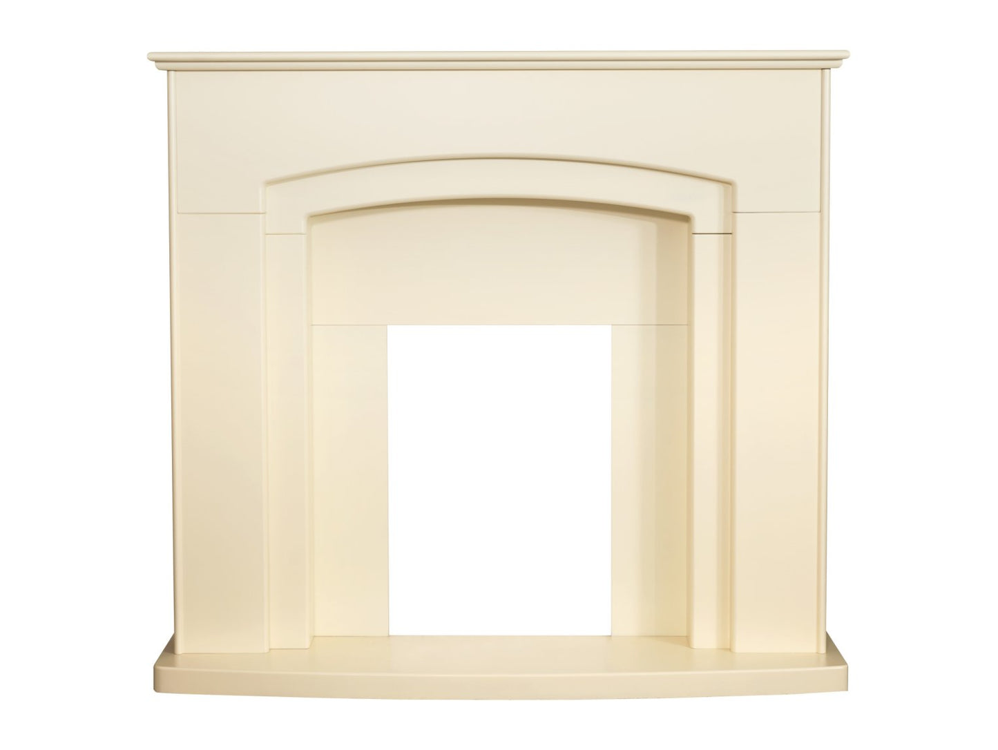 Adam Falmouth Cream Fireplace + Downlights, 49"