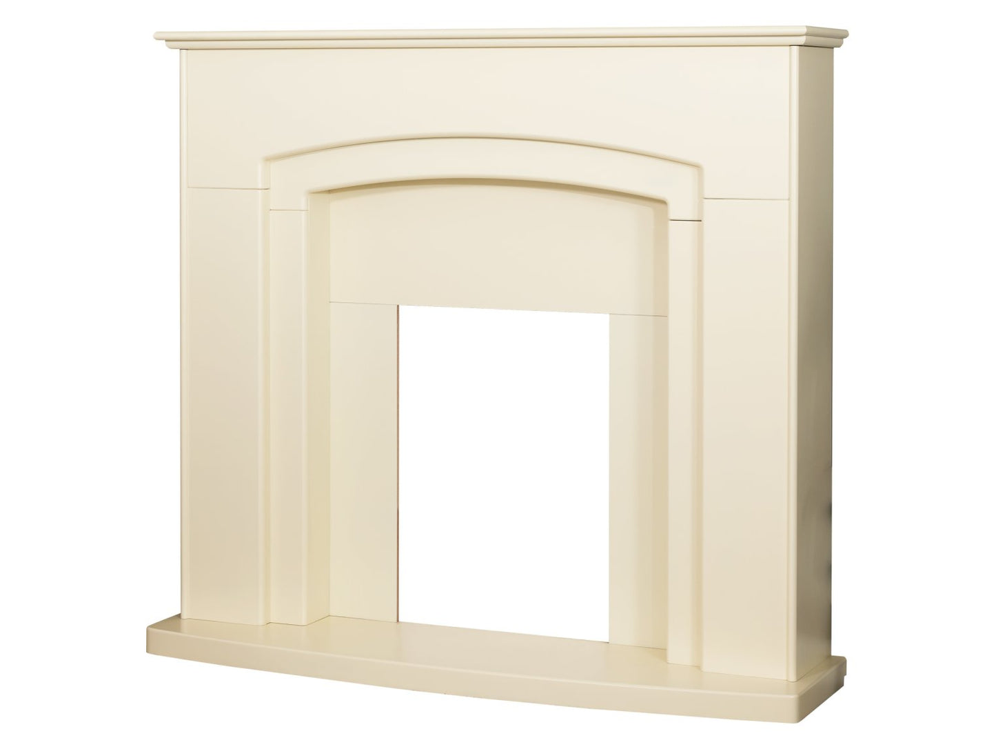 Adam Falmouth Cream Fireplace + Downlights, 49"