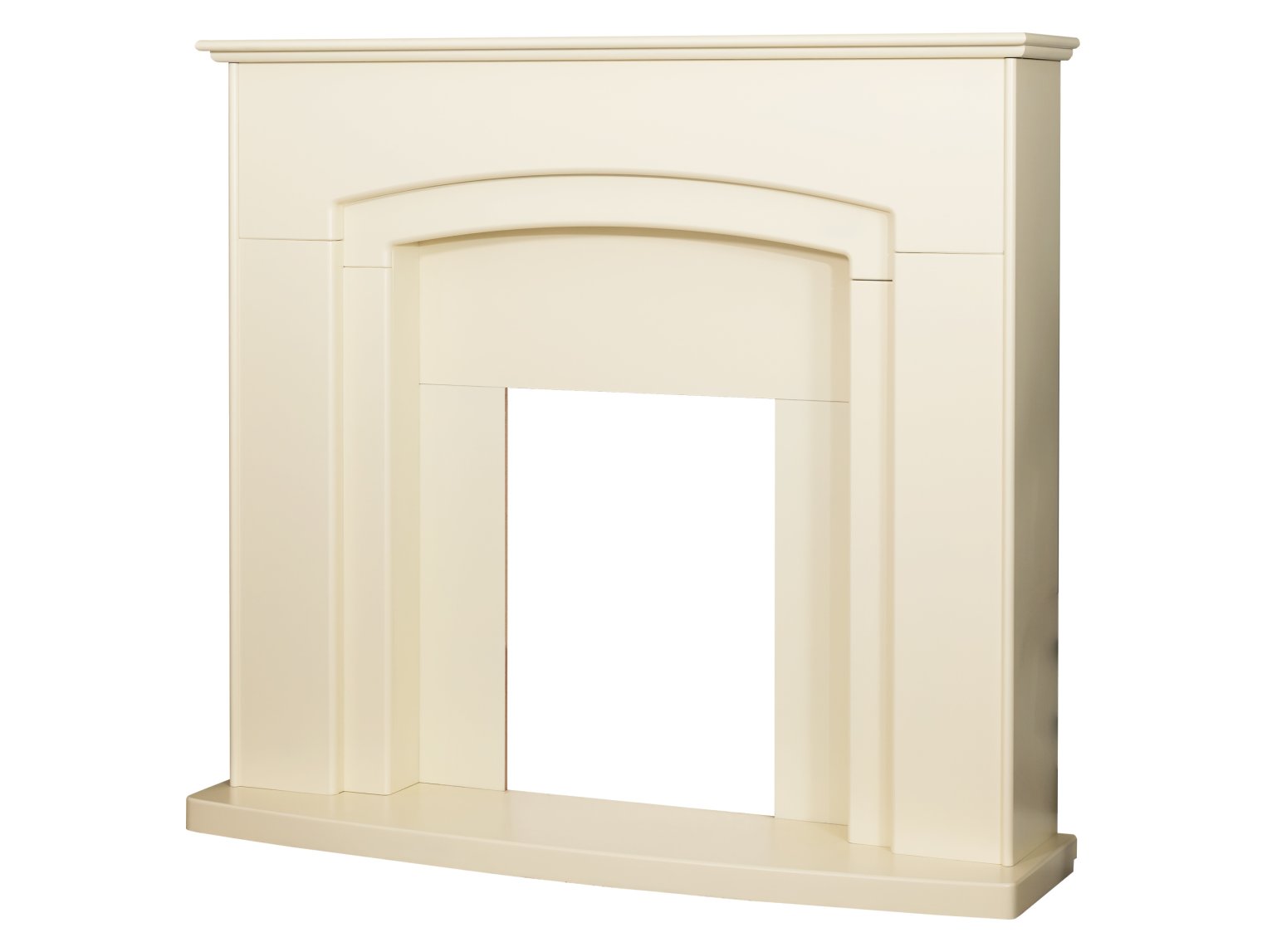 Adam Falmouth Cream Fireplace + Downlights, 49"
