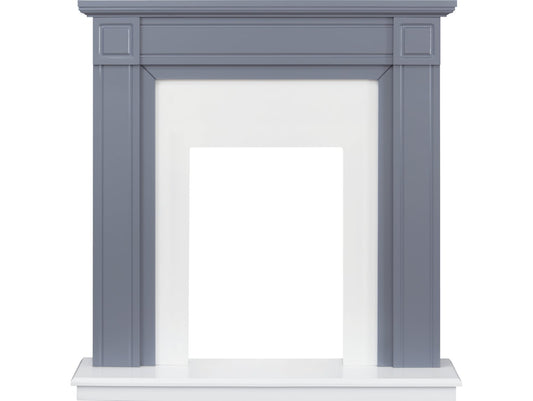 Adam Georgian Fireplace in Grey and Pure White, 39 Inch