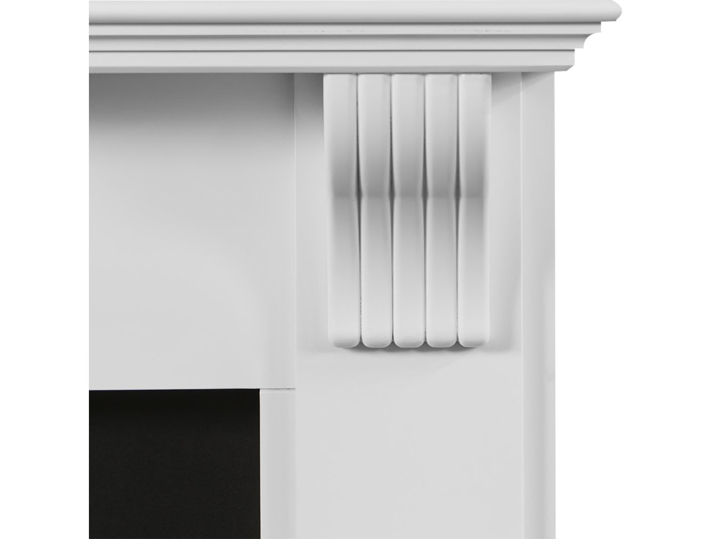 Adam Harrogate Stove Suite + Aviemore Electric Stove White Enamel, 39"