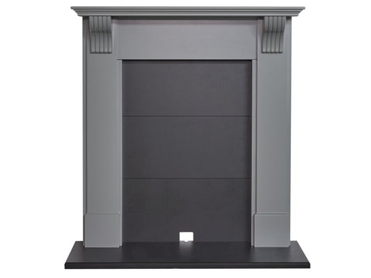 Adam Harrogate Stove Fireplace in Grey & Black, 39"