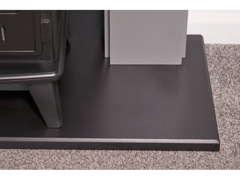 Adam Harrogate Stove Fireplace in Grey & Black w Aviemore Electric Stove in Black, 39"