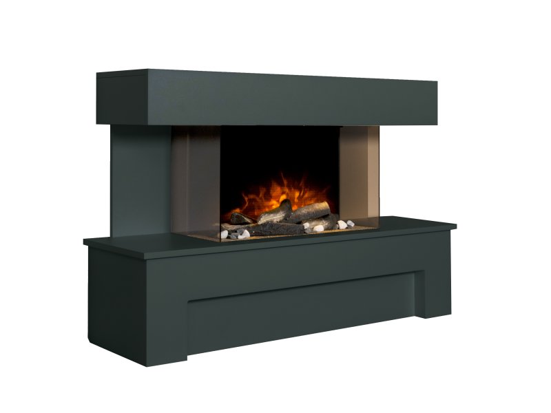 Adam Havana Charcoal Grey Fireplace Suite Remote Control 43 Inch