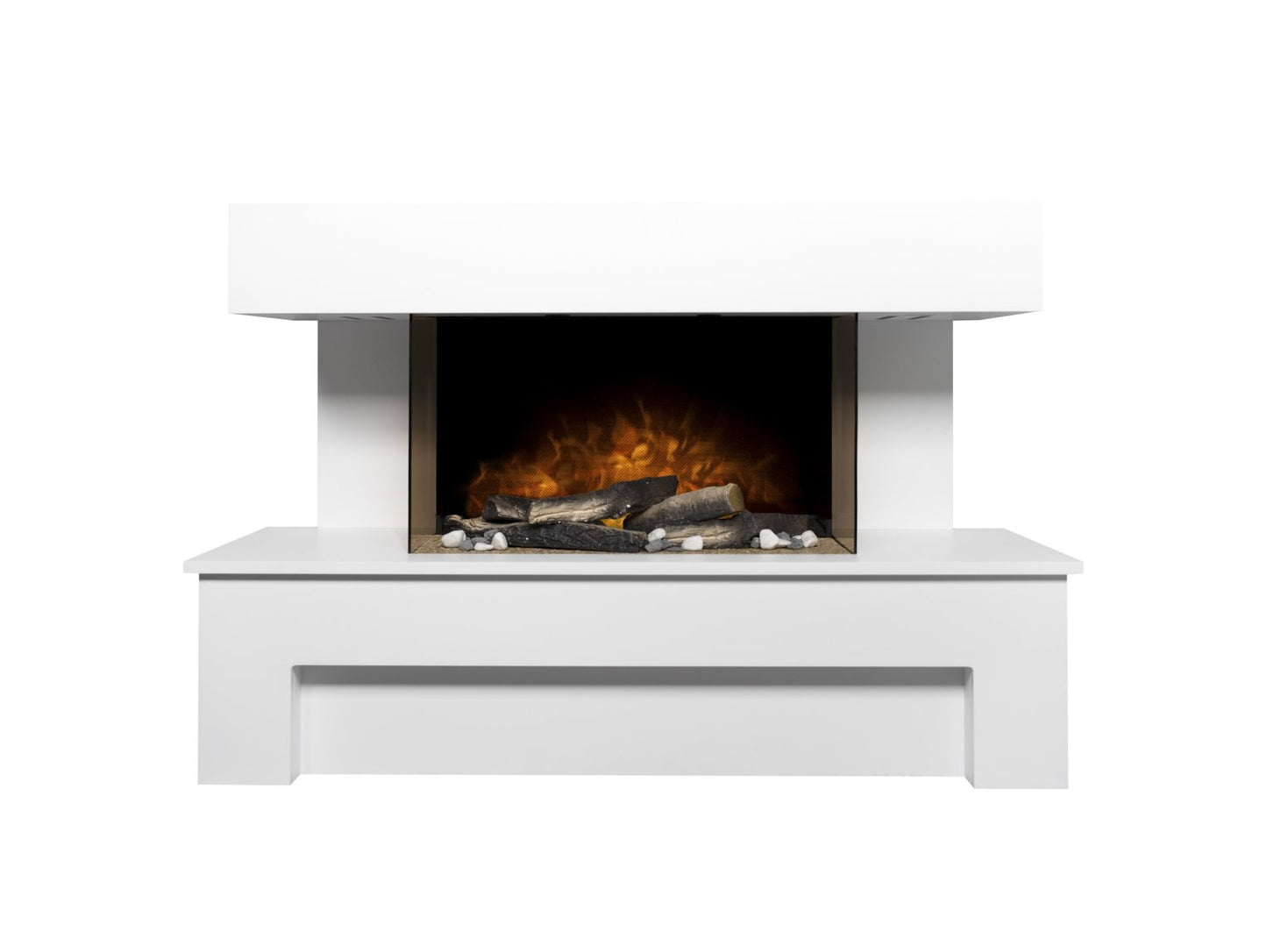 Adam Havana Fireplace Suite with Remote Control in Pure White, 43 Inch