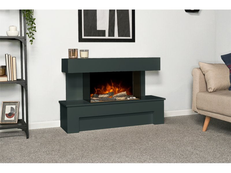 Adam Havana Charcoal Grey Fireplace Suite Remote Control 43 Inch