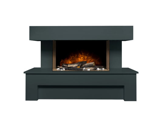 Adam Havana Charcoal Grey Fireplace Suite Remote Control 43 Inch