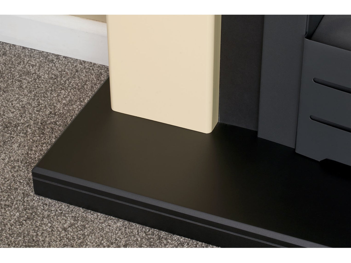 Adam Holden Fireplace Cream + & Black Colorado Bio Ethanol Fire Black, 39"