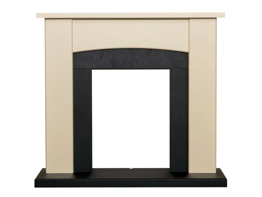 Adam Holden Fireplace in Cream & Black, 39 Inch