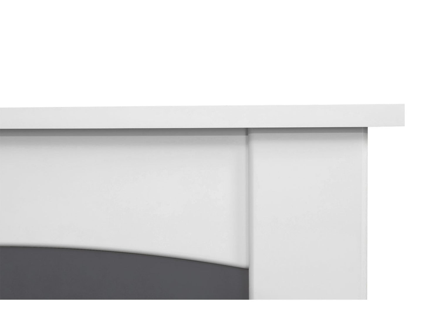 Adam Holden Fireplace in Pure White & Grey/White, 39 Inch