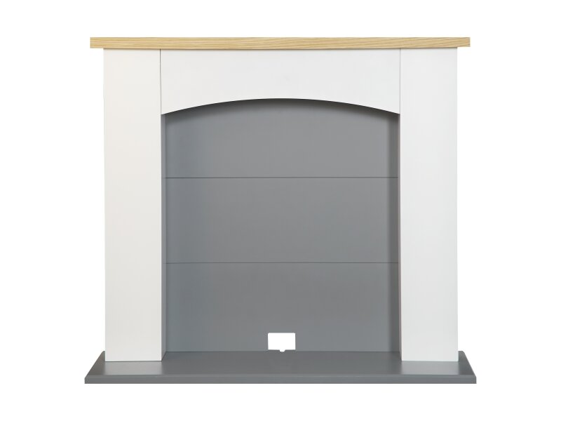 Adam Huxley Electric Stove Fireplace Pure White & Grey, 39"